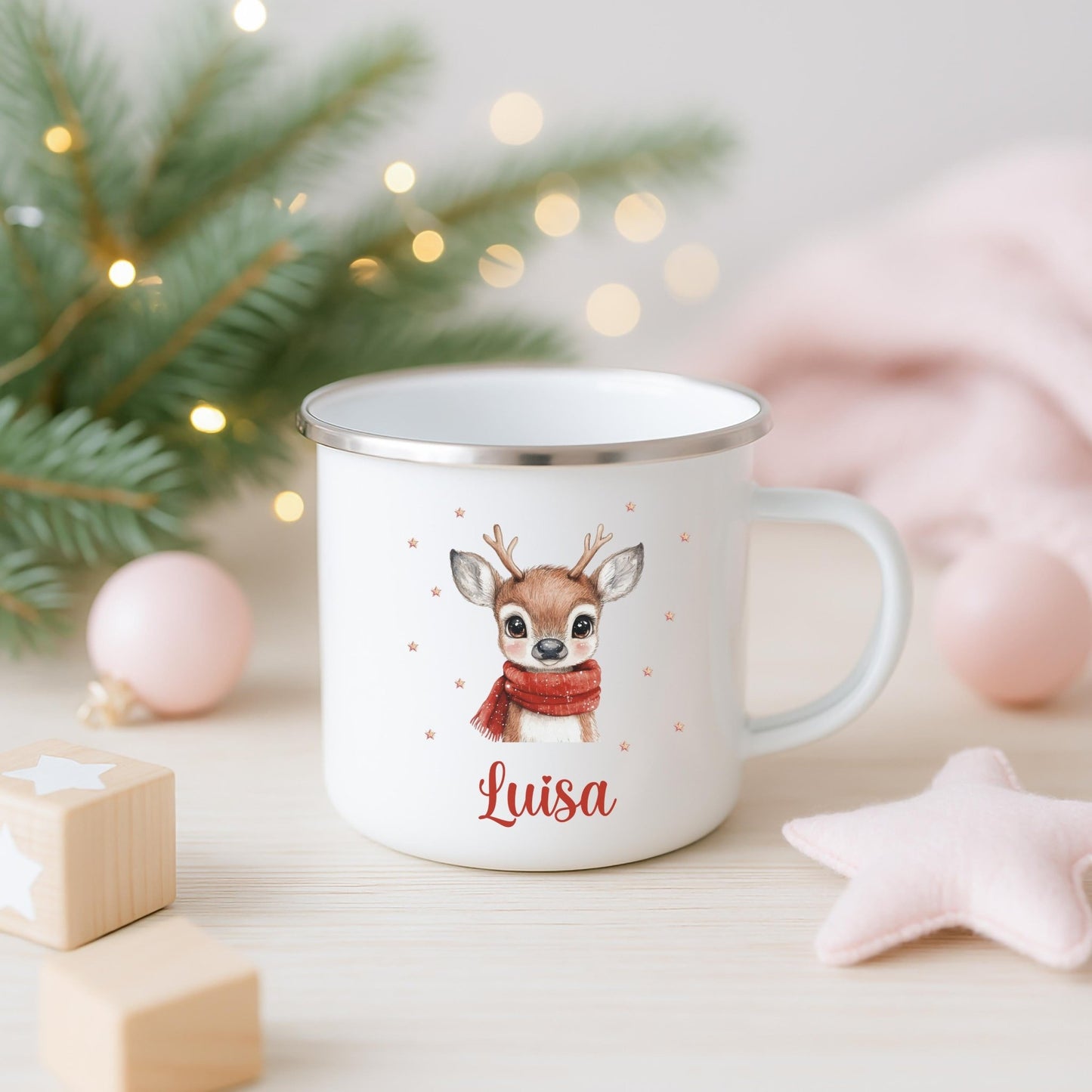 Süße Weihnachtstasse personalisiert für Kinder