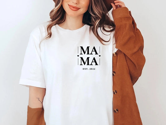 Mama T-Shirt personalisiert Muttertagsgeschenk personalisierte Geschenke für Mütter Muttertag Geschenkidee personalisiertes - Shirt für sie - Mamas & Minis