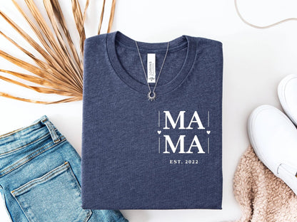 Mama T-Shirt personalisiert Muttertagsgeschenk personalisierte Geschenke für Mütter Muttertag Geschenkidee personalisiertes - Shirt für sie - Mamas & Minis