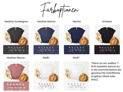 Mama T-Shirt personalisiert Muttertagsgeschenk personalisierte Geschenke für Mütter Muttertag Geschenkidee personalisiertes - Shirt für sie - Mamas & Minis
