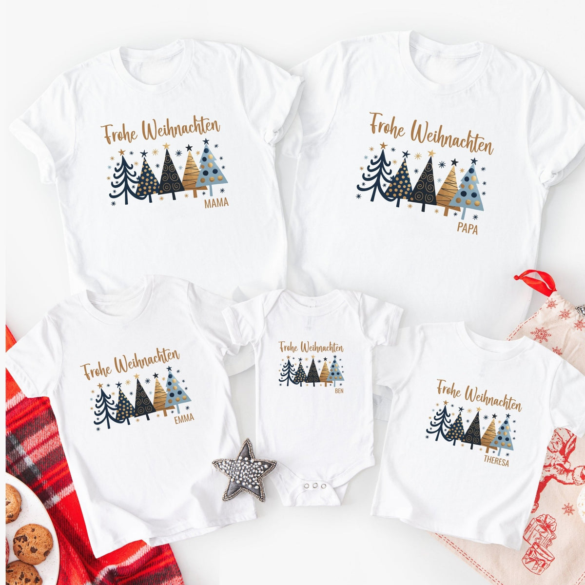Matching Weihnachtspullover für die Familie Personalisiert - Mamas & Minis