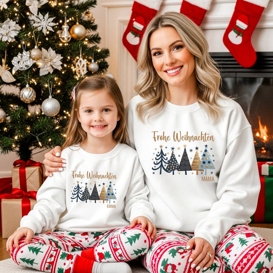 Matching Weihnachtspullover für die Familie Personalisiert - Mamas & Minis