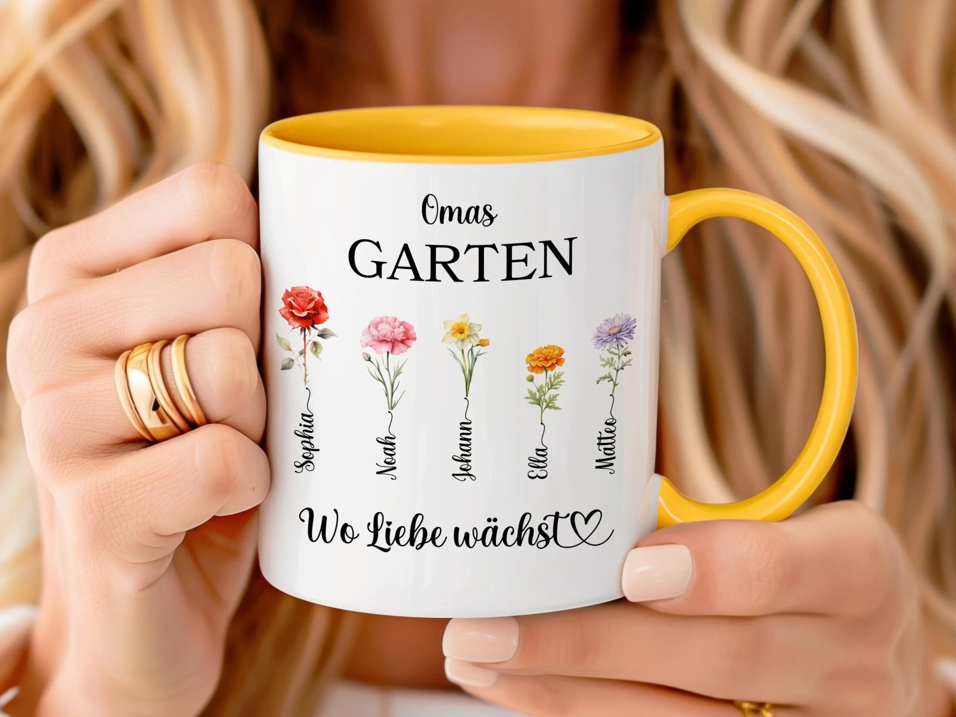 Oma - Geschenk Keramiktasse personalisiert Omas Garten Personalisiertes Geschenk Oma Personalisierte Tasse Großmutter Geschenke für Omas - Mamas & Minis
