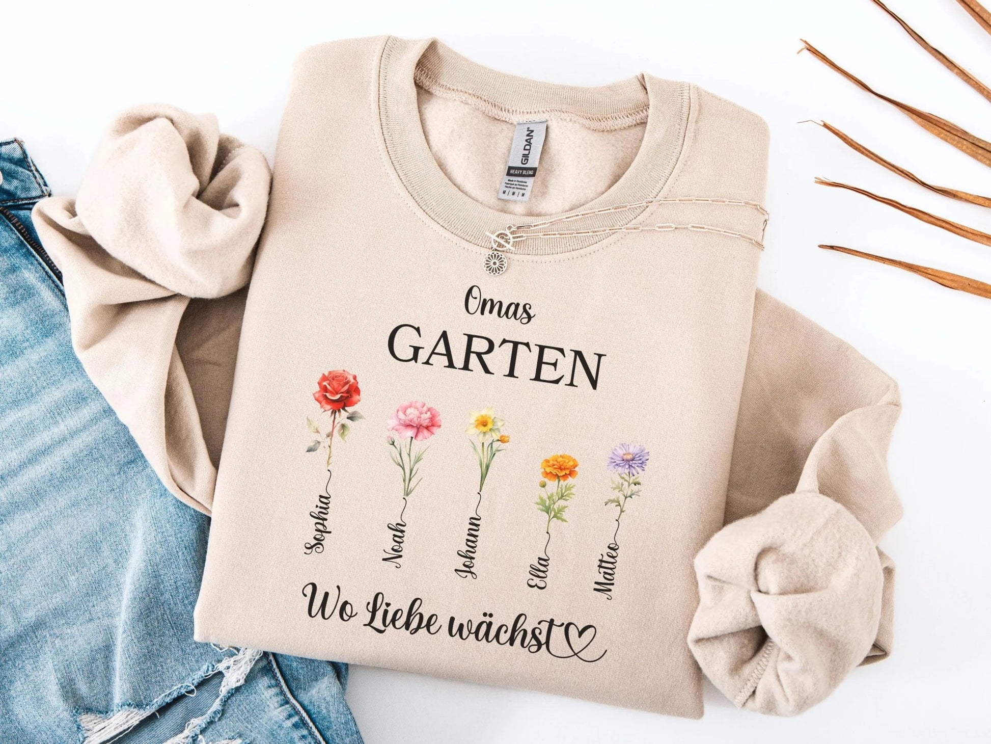 Oma - geschenk Personalisierter Pullover Muttertagsgeschenk Sweatshirt Muttertags - Geschenke Geschenkidee Großmutter Oma Geburtstag - Mamas & Minis