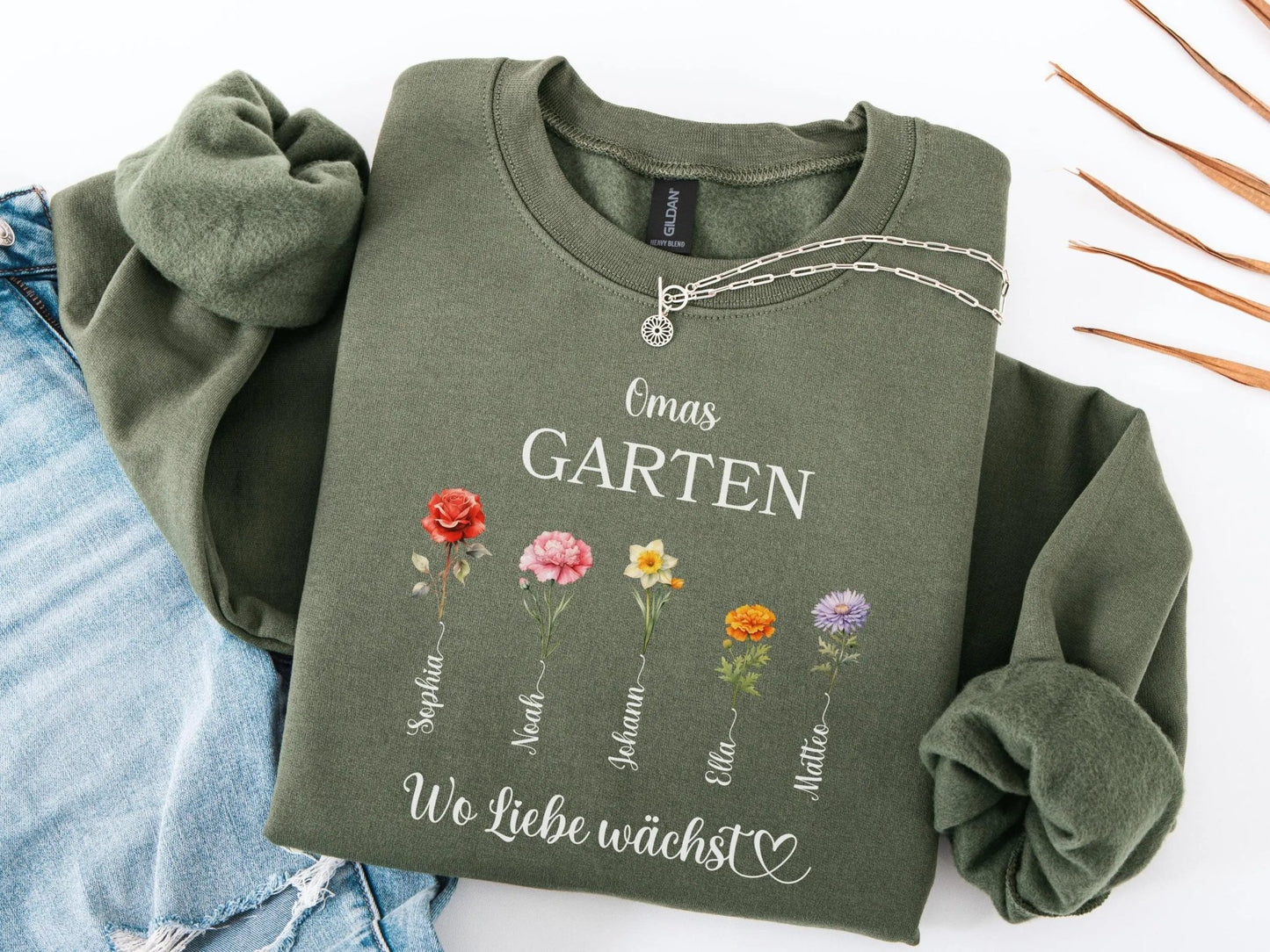 Oma - geschenk Personalisierter Pullover Muttertagsgeschenk Sweatshirt Muttertags - Geschenke Geschenkidee Großmutter Oma Geburtstag - Mamas & Minis