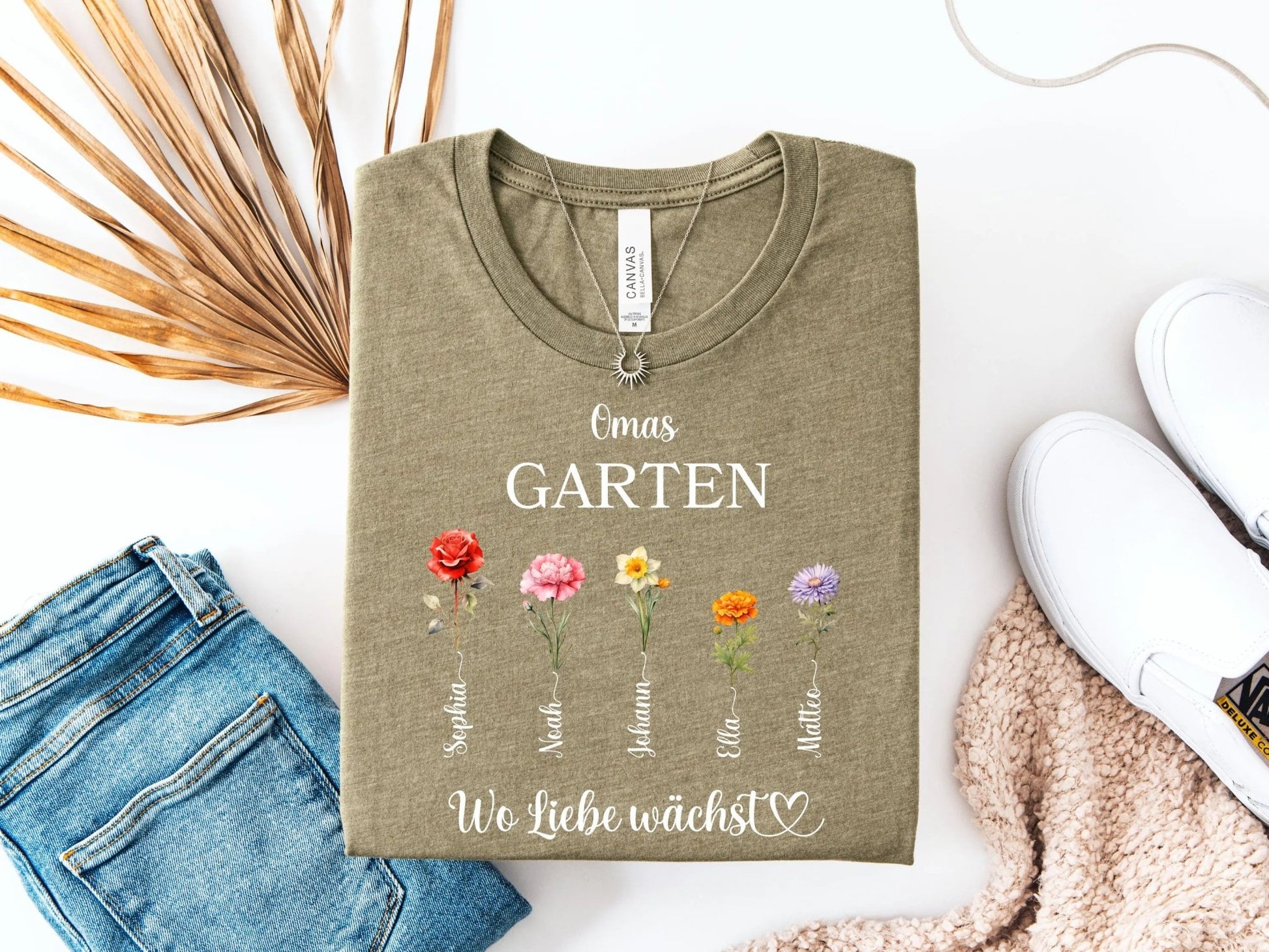 Oma - geschenke personalisiert zum Muttertag Frauen - T-shirt Muttertagsgeschenk Shirt Großmutter personalisiert Geschenk Oma Geburtstag - Mamas & Minis