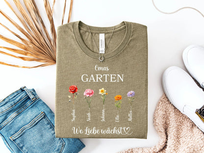 Oma - geschenke personalisiert zum Muttertag Frauen - T-shirt Muttertagsgeschenk Shirt Großmutter personalisiert Geschenk Oma Geburtstag - Mamas & Minis