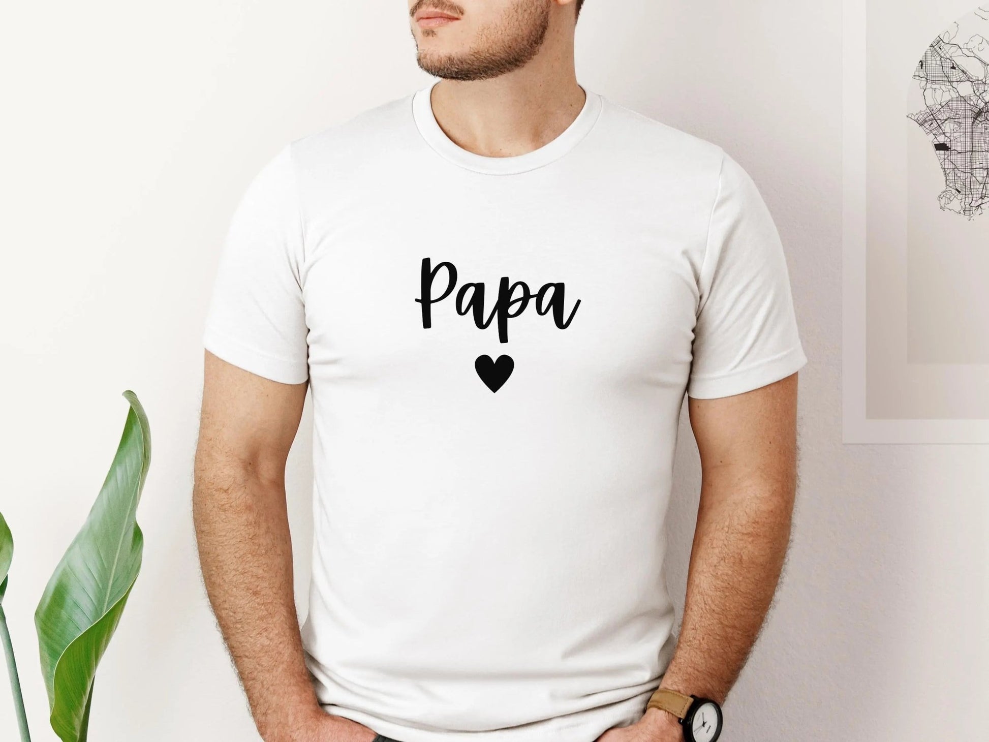 Papa - Geschenke Personalisiertes Papa Shirt Partnerlook Geschenke Vatertag Familie Outfit Männer Shirt Papageschenk T-Shirt Tochter Sohn Mini - Mamas & Minis