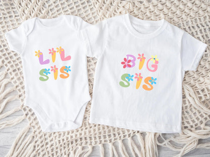 Partnerlook Geschenke Geschwister Babybody Geburtsgeschenke kurzarm - body kleine Schwester Babygeschenk Baby Kind Geschenk - Geburt Lil Sis - Mamas & Minis