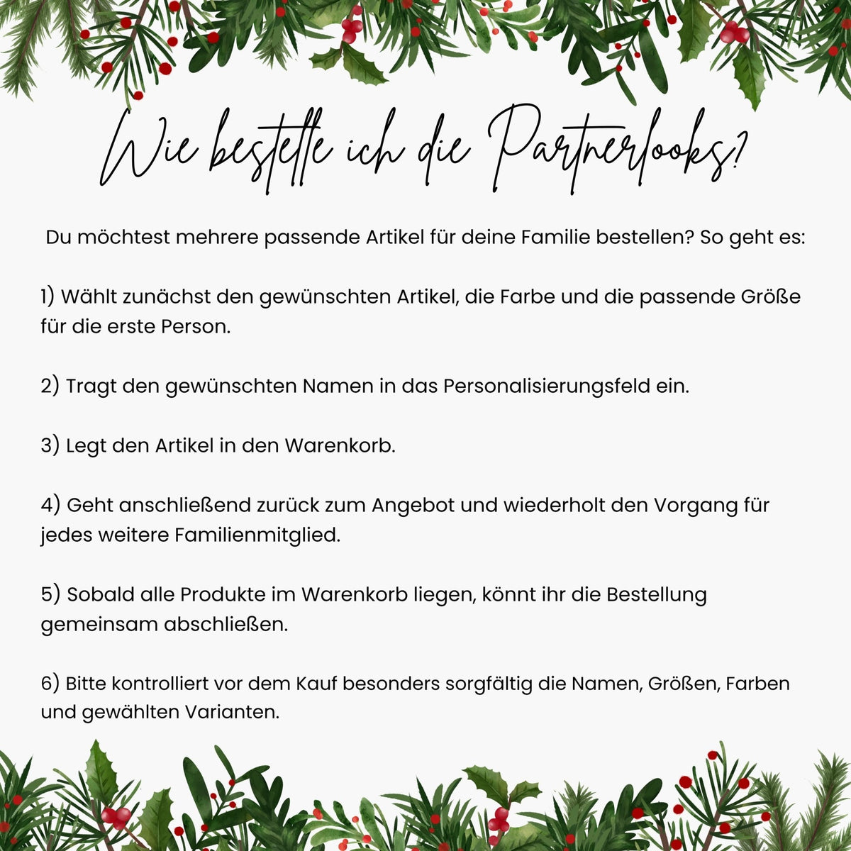 Partnerlook-Pullover für Weihnachten mit Namen - Mamas & Minis