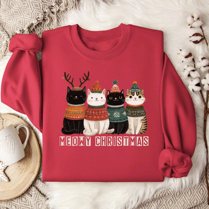 Weihnachtspullover mit Katzen Motiv, Weihnachtsgeschenk für Katzenliebhaber - Mamas & Minis