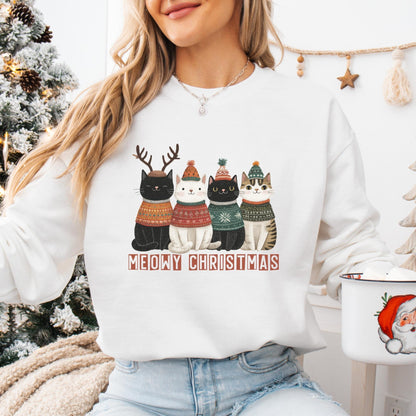 Weihnachtspullover mit Katzen Motiv, Weihnachtsgeschenk für Katzenliebhaber - Mamas & Minis