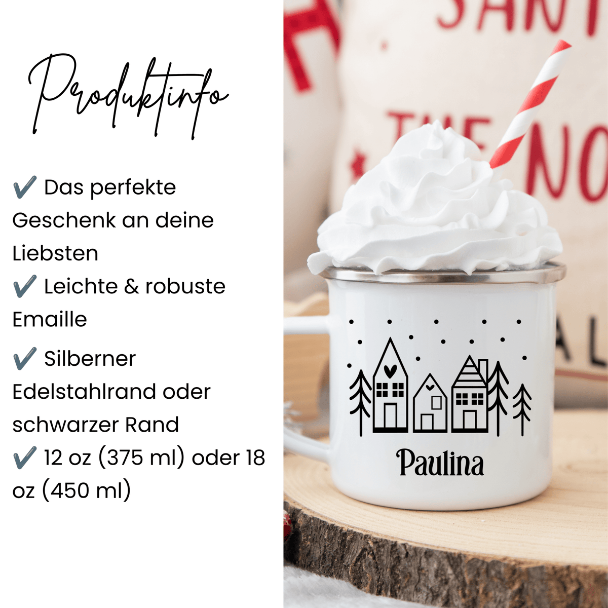 Personalisierte Kindertasse zu Weihnachten als Kindergeschenk - Mamas & Minis