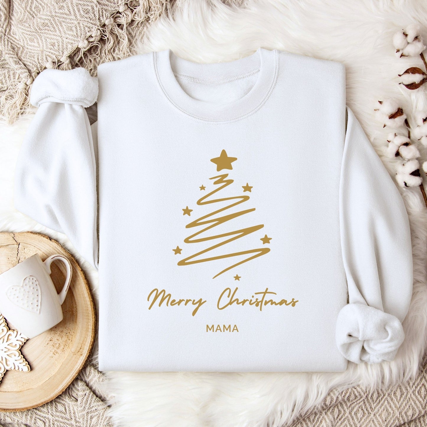 Personalisierte Weihnachts - Shirts für die Familie, Weihnachten - Partnerlook mit Namen