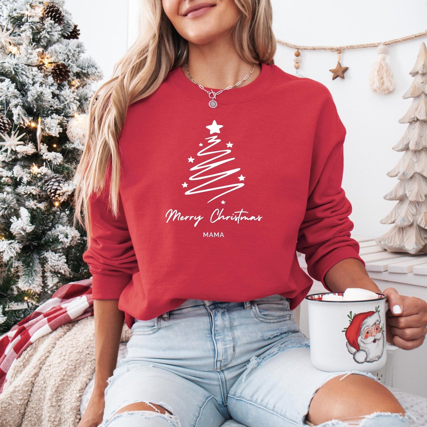 Personalisierte Weihnachts - Shirts für die Familie, Weihnachten - Partnerlook mit Namen