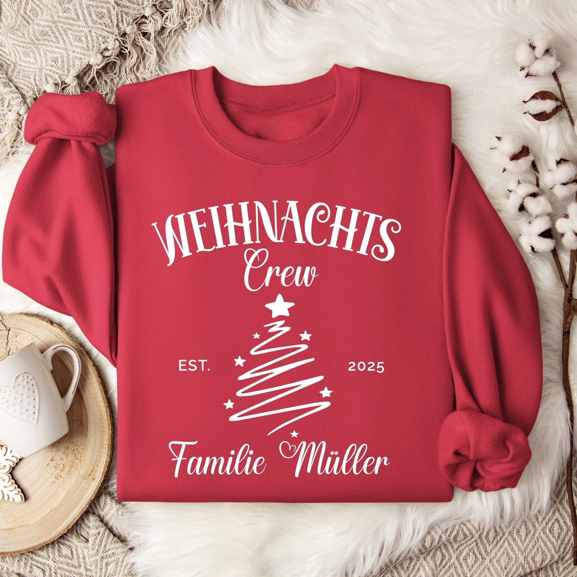 Personalisierte Weihnachts - Shirts für die Familie, Weihnachten - Partnerlook mit Namen
