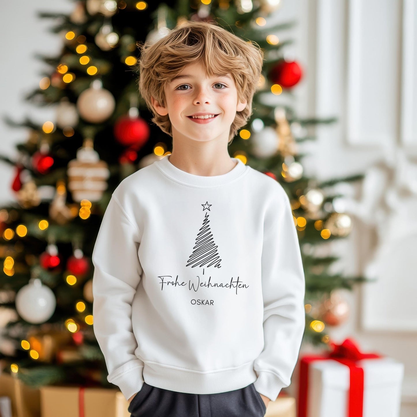Personalisierte Weihnachts - Shirts für die Familie, Weihnachten - Partnerlook mit Namen