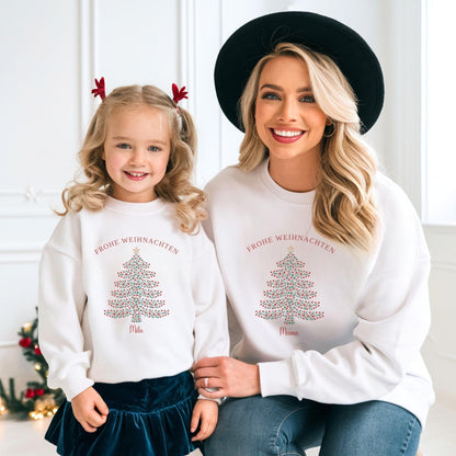 Personalisierte Weihnachts - Shirts für die Familie, Weihnachtsoutfits für Geschwister, Mama, Papa, Mini, Baby Weihnachten Partnerlook