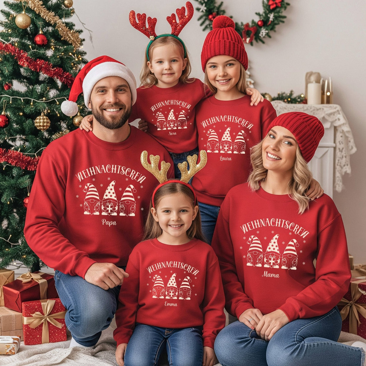 Personalisierte Weihnachtspullover für die ganze Familie - Mamas & Minis