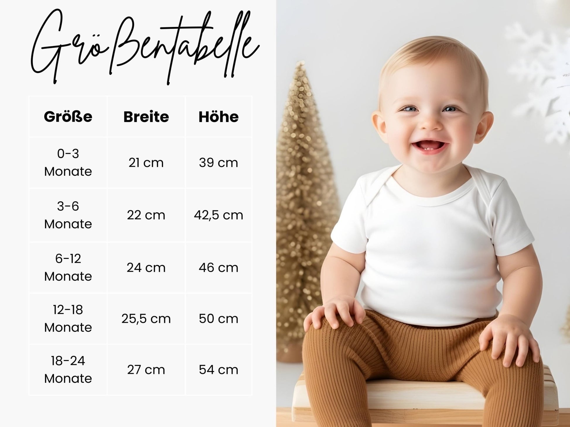 Personalisierter Babybody Mein erstes Weihnachten Baby - Weihnachtsgeschenk Bio Baby Body aus Baumwolle