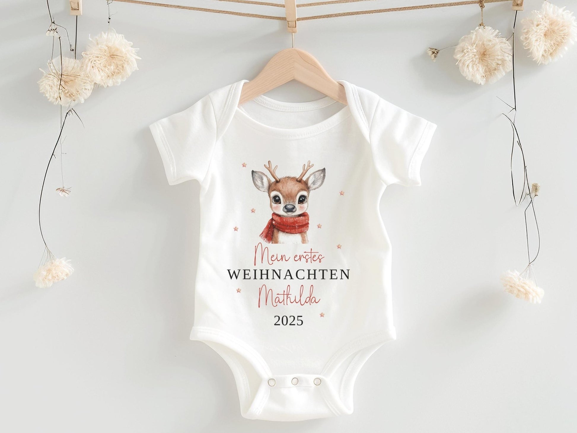 Personalisierter Babybody Mein erstes Weihnachten Bio Baby Body aus Baumwolle Weihnachten - Geschenke für Babys