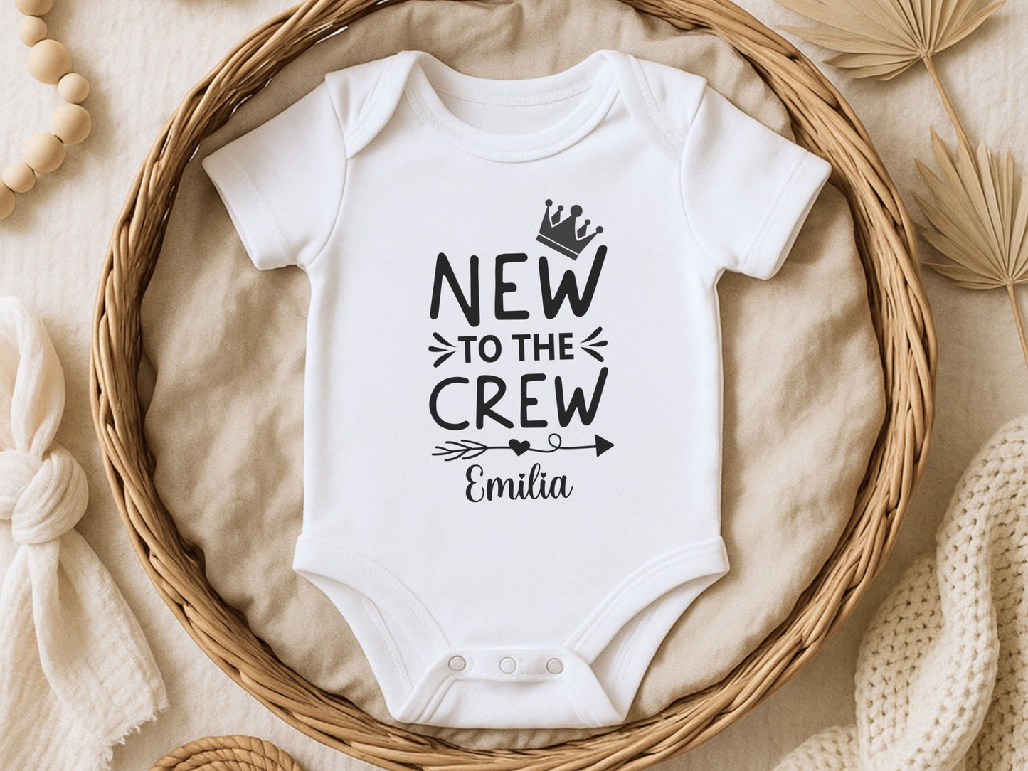 Personalisierter Babybody New to the Crew - Mamas & Minis