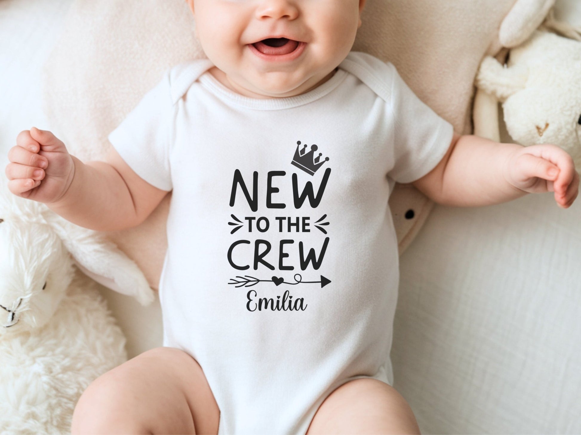 Personalisierter Babybody New to the Crew - Mamas & Minis