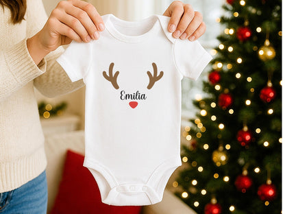 Personalisierter Babybody Weihnachten - Geschenke Mein erstes Weihnachten Outfit Baby - Weihnachtsgeschenk Bio Baby Body aus Baumwolle