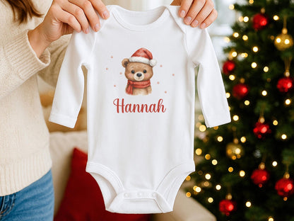 Personalisierter Babybody Weihnachten - Geschenke Mein erstes Weihnachten Outfit Baby - Weihnachtsgeschenk Bio Baby Body aus Baumwolle