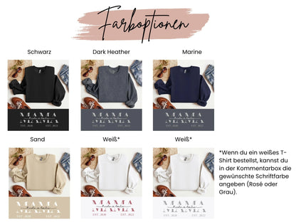 Personalisierter Pullover Muttertagsgeschenk personalisierte Geschenke für Mütter Muttertag Geschenkidee Mama Sweatshirt Personalisiert - Mamas & Minis