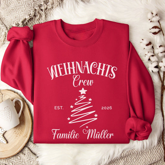 Personalisierter Weihnachtscrew Pullover für die Familie - Mamas & Minis