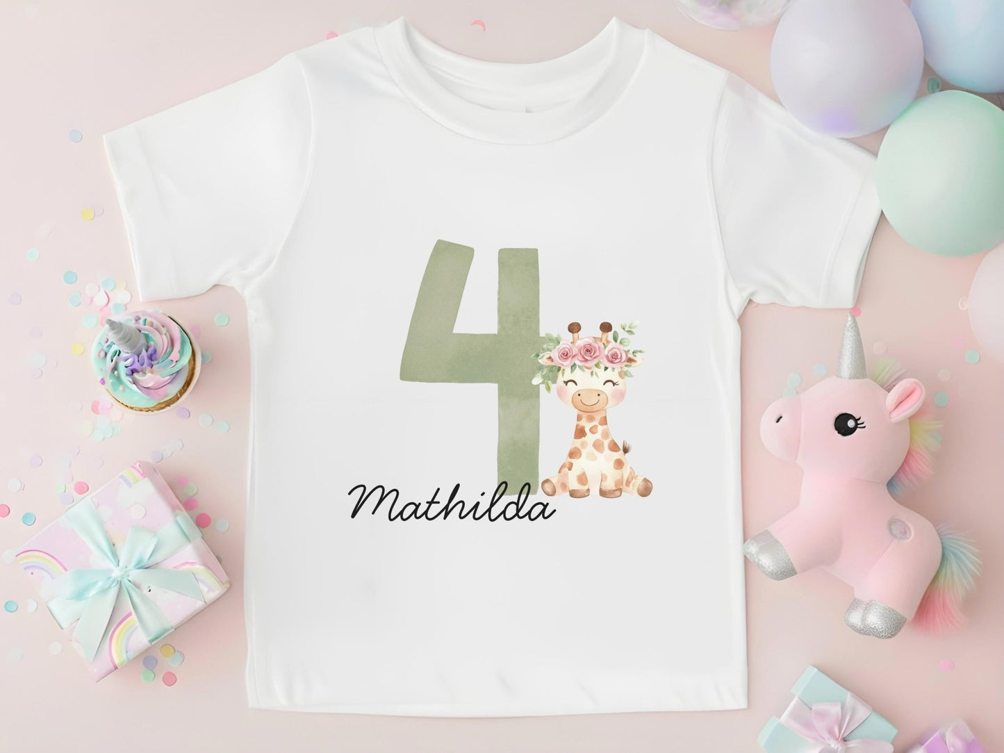 Personalisiertes Geburtstagskind Shirt Kinder Geburtstagsshirt Geschenkidee zum Kindergeburtstag Individuelles T Shirt für Kinder Geschenke