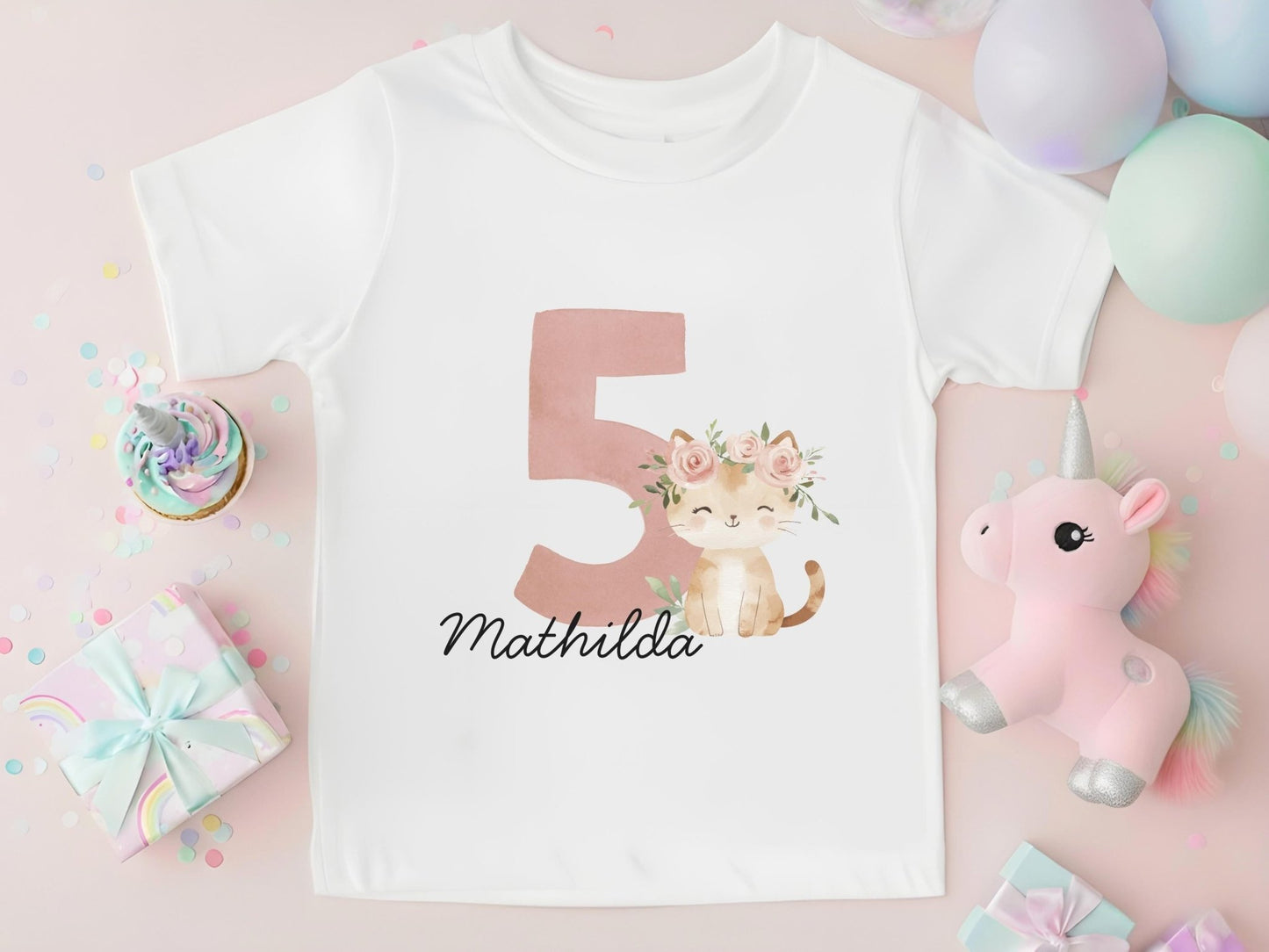 Personalisiertes Geburtstagskind Shirt Kinder Geburtstagsshirt Geschenkidee zum Kindergeburtstag Individuelles T Shirt für Kinder Geschenke
