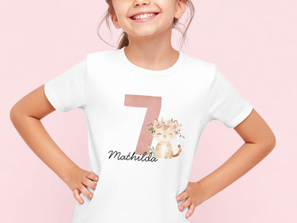 Personalisiertes Geburtstagskind Shirt Kinder Geburtstagsshirt Geschenkidee zum Kindergeburtstag Individuelles T Shirt für Kinder Geschenke