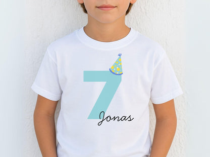 Personalisiertes Geburtstagskind Shirt Kinder Geburtstagsshirt Geschenkidee zum Kindergeburtstag Individuelles T Shirt für Kinder Geschenke