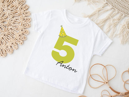 Personalisiertes Geburtstagskind Shirt Kinder Geburtstagsshirt Geschenkidee zum Kindergeburtstag Individuelles T Shirt für Kinder Geschenke