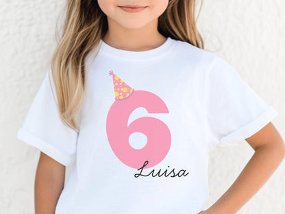 Personalisiertes Geburtstagskind Shirt Kinder Geburtstagsshirt Geschenkidee zum Kindergeburtstag Individuelles T Shirt für Kinder Geschenke
