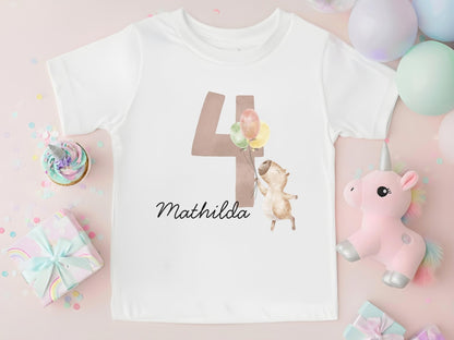 Personalisiertes Geburtstagskind Shirt Kinder Geburtstagsshirt Geschenkidee zum Kindergeburtstag Individuelles T Shirt für Kinder Geschenke