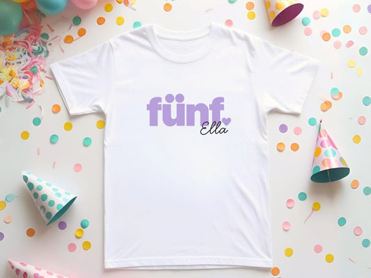 Personalisiertes Geburtstagskind Shirt Kinder Geburtstagsshirt Geschenkidee zum Kindergeburtstag Individuelles T Shirt für Kinder Geschenke