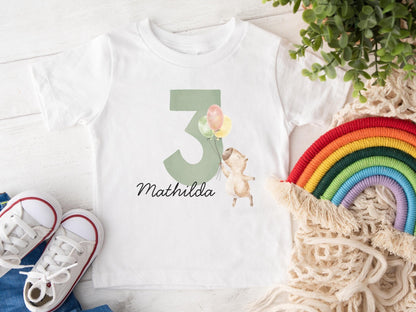 Personalisiertes Geburtstagskind Shirt Kinder Geburtstagsshirt Geschenkidee zum Kindergeburtstag Individuelles T Shirt für Kinder Geschenke
