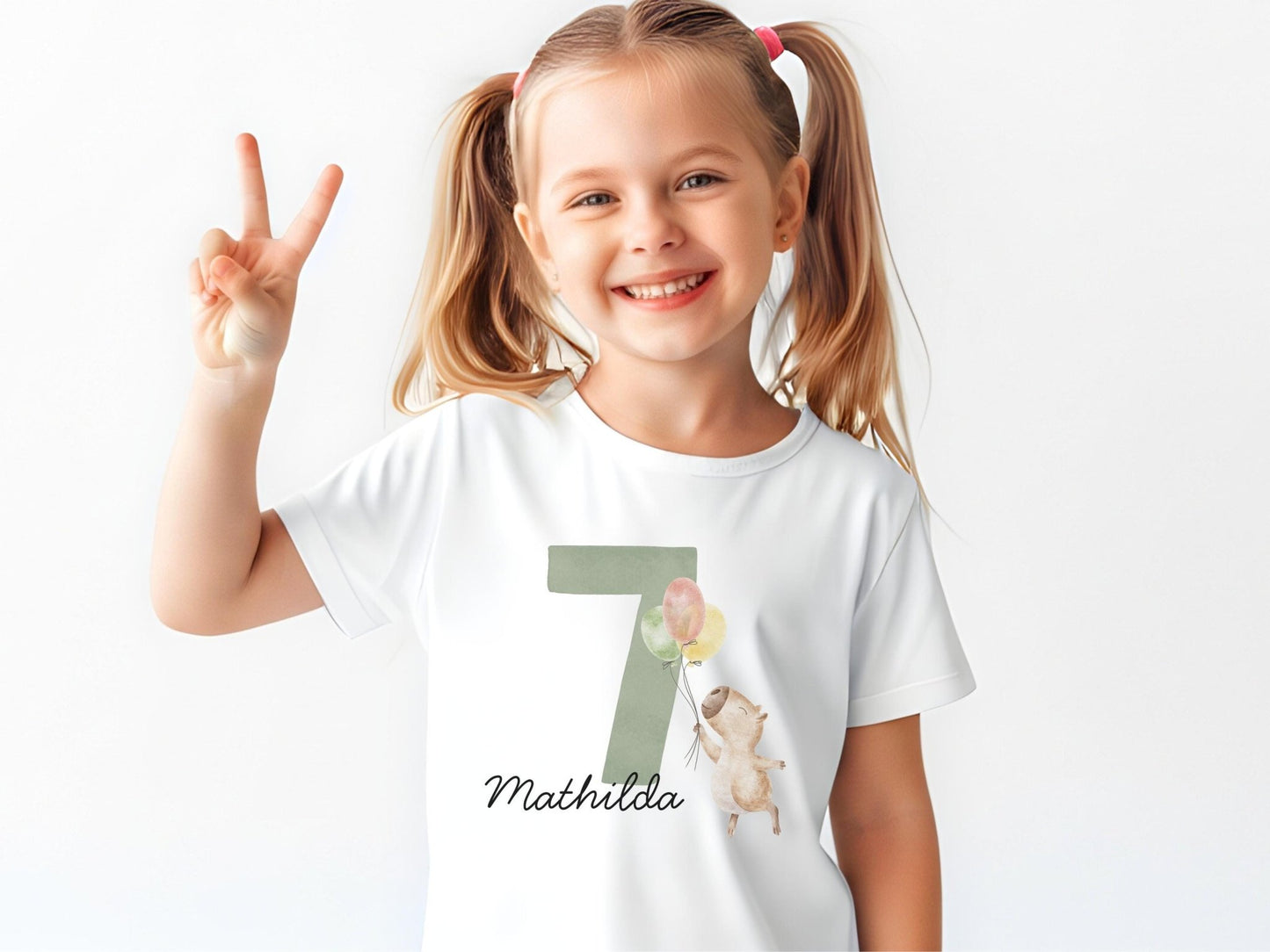 Personalisiertes Geburtstagskind Shirt Kinder Geburtstagsshirt Geschenkidee zum Kindergeburtstag Individuelles T Shirt für Kinder Geschenke