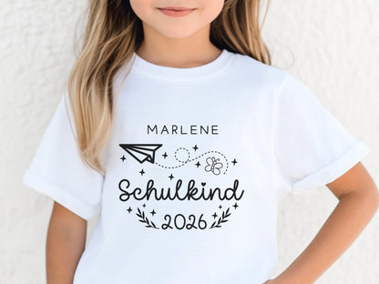 Personalisiertes Schulkind Shirt als Einschulung Geschenke