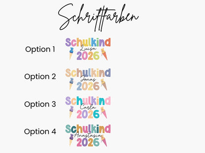 Schulkind Shirt 2026 - Personalisiertes Schulanfang T-Shirt - Mamas & Minis