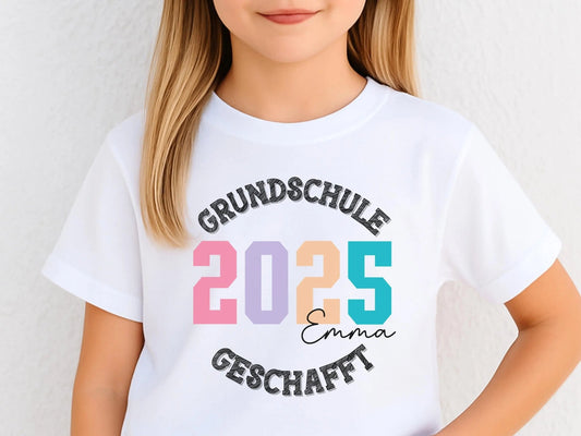 Shirt Grundschule Abschied Geschenk Grundschuler Personalisiert T-Shirt Grundschulabschluss Abschiedsgeschenk Grundschule Shirt - Mamas & Minis