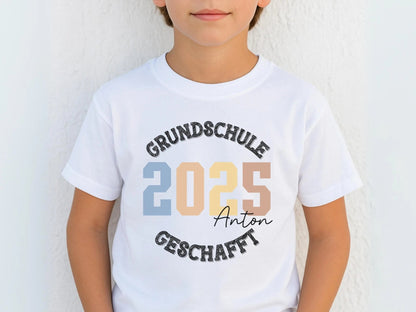 Shirt Grundschule Abschied Geschenk Grundschuler Personalisiert T-Shirt Grundschulabschluss Abschiedsgeschenk Grundschule Shirt - Mamas & Minis