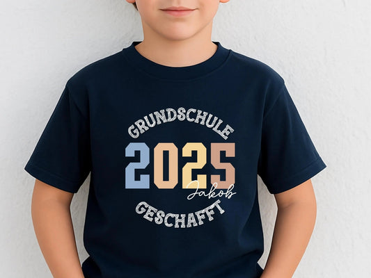 Shirt Grundschule Abschied Geschenk Grundschuler Personalisiert T-Shirt Grundschulabschluss Abschiedsgeschenk Grundschule Shirt - Mamas & Minis