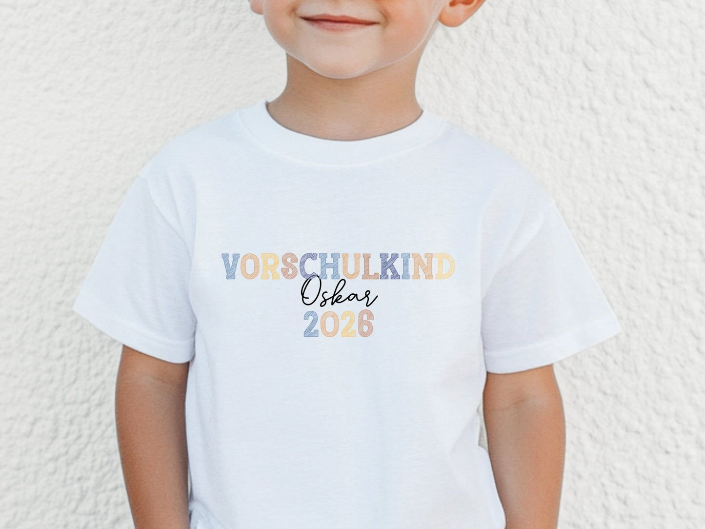 Shirt Vorschulkind mit Namen, Schulkind Personalisiert Einschulung Geschenk Schulanfang T-shirt Schulkind 2026