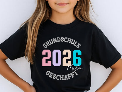 T-Shirt Grundschulabschluss, Personalisiertes Abschiedsgeschenk, Grundschule Shirt
