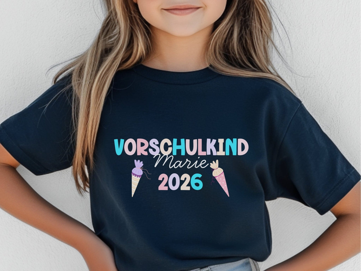 Vorschulkind Shirt 2026 Personalisiert, Einschulung Geschenk, Schulanfang T-shirt Vorschule