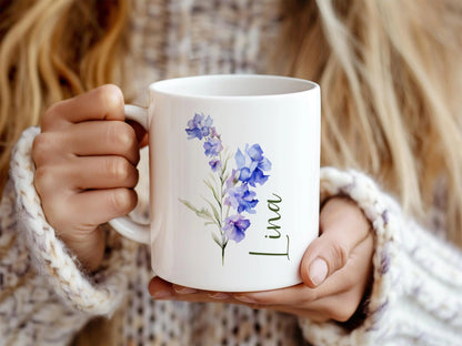 Tasse Personalisiert Geburtsblumen Geschenke Erzieherin Bestefreundin JGA Geschenk Trauzeugin Personalisiertes Geschenk Hebamme Geburtstag - Mamas & Minis